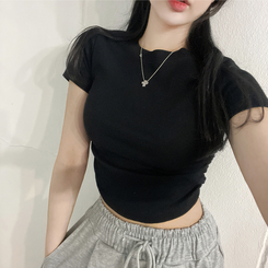 半袖Tシャツ スパンシャーリング半袖Tシャツ(5color) BLACK