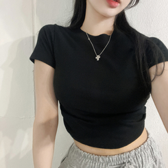 半袖Tシャツ スパンシャーリング半袖Tシャツ(5color) BLACK