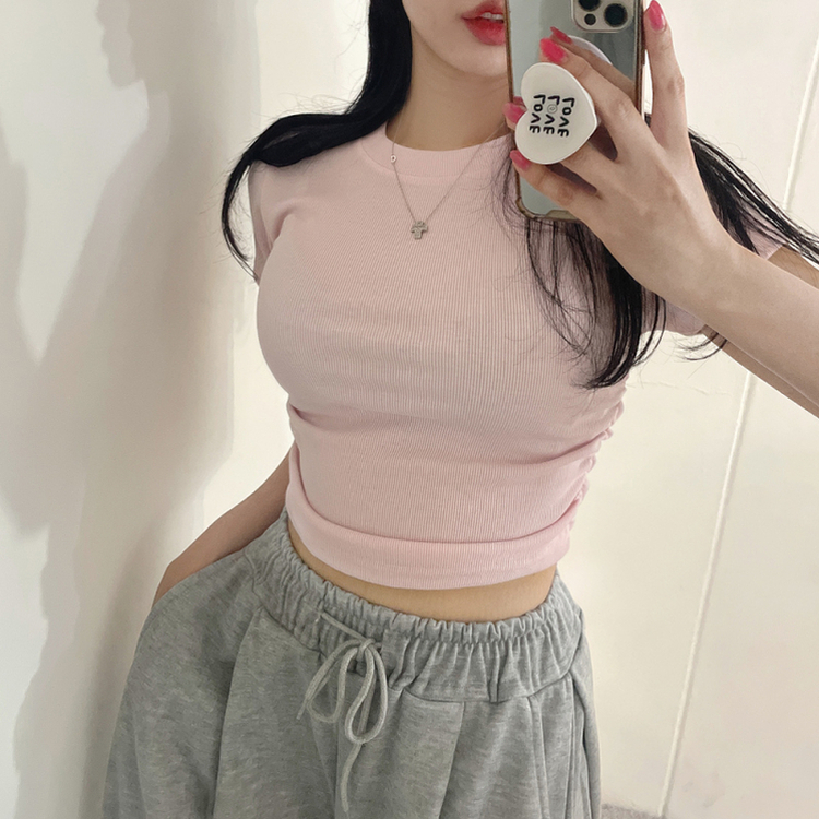 スパンシャーリング半袖Tシャツ(5color) PINK