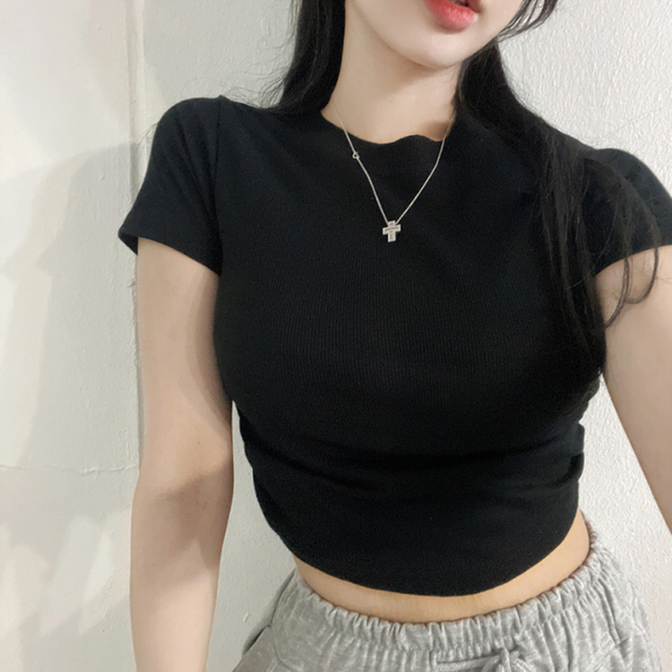 スパンシャーリング半袖Tシャツ(5color) BLACK