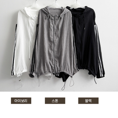 トラックラインフードジップアップ