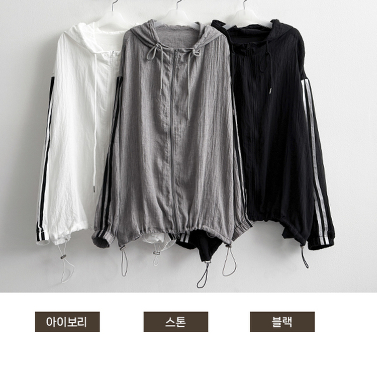 トラックラインフードジップアップ