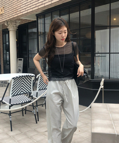 ビリーストライプパンツ IVORY