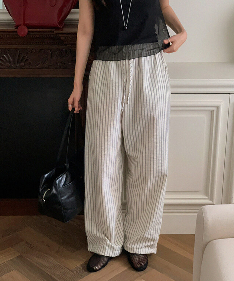 ビリーストライプパンツ IVORY