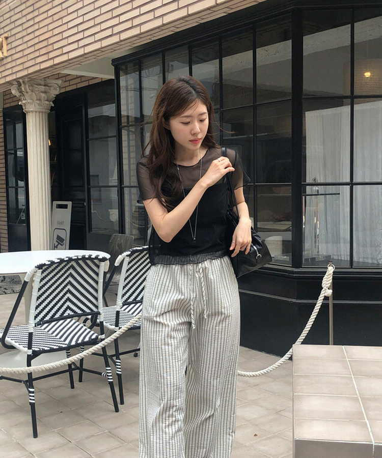 ビリーストライプパンツ IVORY