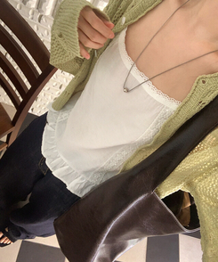 レーススリーブレス IVORY
