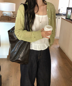 シースルーカーディガン(5color) OLIVE