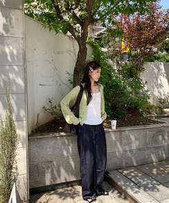 シースルーカーディガン(5color) OLIVE