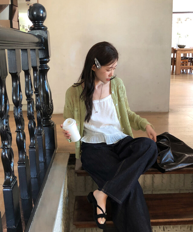 シースルーカーディガン(5color) OLIVE