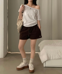 ペンダントショートパンツ(6color) BROWN