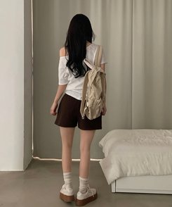 ペンダントショートパンツ(6color) BROWN