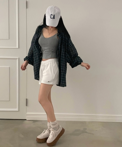 ペンダントショートパンツ(6color) WHITE