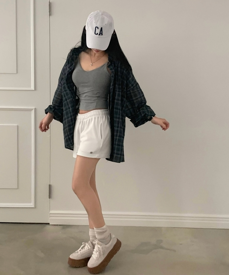 ペンダントショートパンツ(6color) WHITE