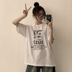 半袖Tシャツ ラウンドビッグサイズ半袖Tシャツ WHITE