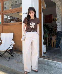 半袖Tシャツ シエンスリム半袖Tシャツ BROWN