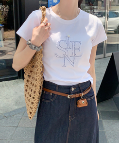 半袖Tシャツ シエンスリム半袖Tシャツ IVORY