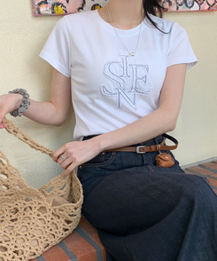 半袖Tシャツ シエンスリム半袖Tシャツ IVORY
