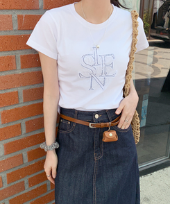 半袖Tシャツ シエンスリム半袖Tシャツ IVORY