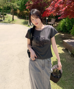 半袖Tシャツ シエンスリム半袖Tシャツ CHARCOAL