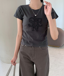 半袖Tシャツ シエンスリム半袖Tシャツ CHARCOAL
