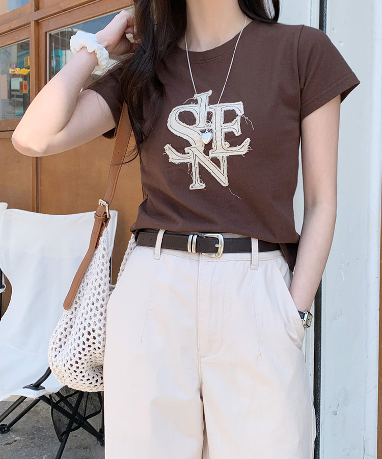 シエンスリム半袖Tシャツ BROWN