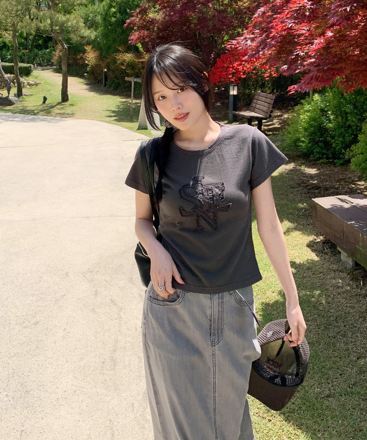 シエンスリム半袖Tシャツ CHARCOAL