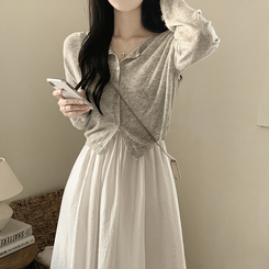 [고퀄원단/휴양지룩] 청순여리 허리밴딩 스퀘어넥 여름 나시 맥시 롱원피스 키큰녀추천 화이트 여행룩 바캉스룩 아이보리
