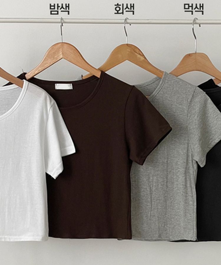 クロップ半袖Tシャツ(5color)