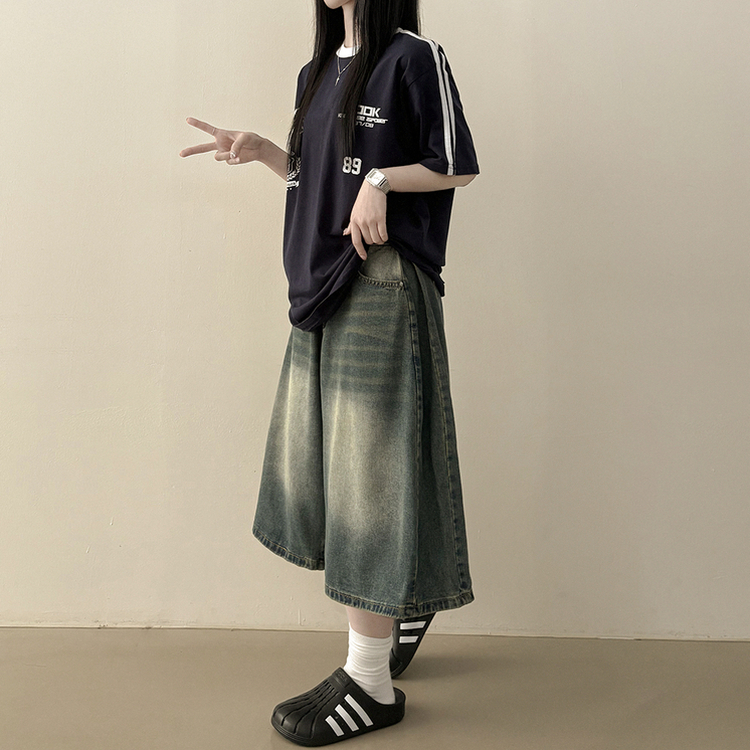 여름필수 사이드핀턱 빈티지워싱 데님 버뮤다팬츠 5부 6부 7부 여름 청반바지 숏팬츠 중청