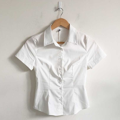 スリムクロップラインシャツ