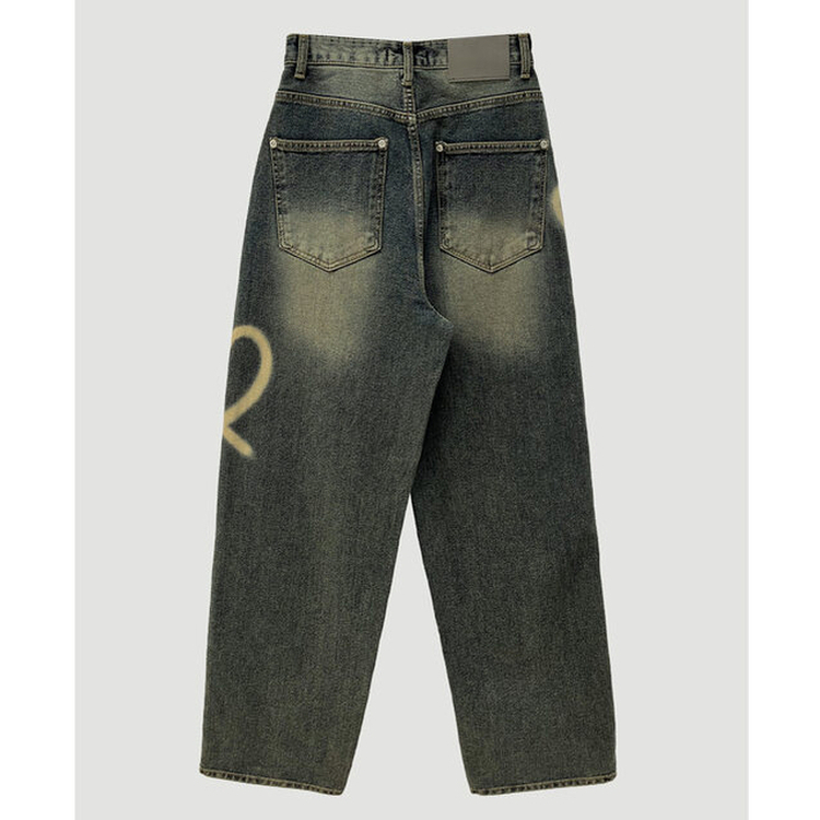 ハートウォッシングビンテージデニムパンツ｜デニム｜韓国ファッション