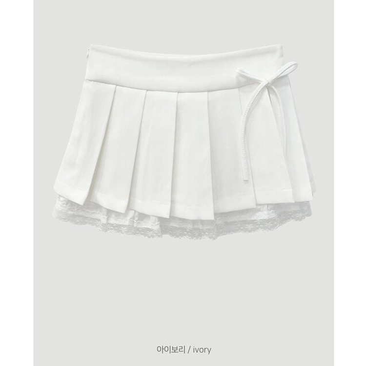 レースプリーツスカート