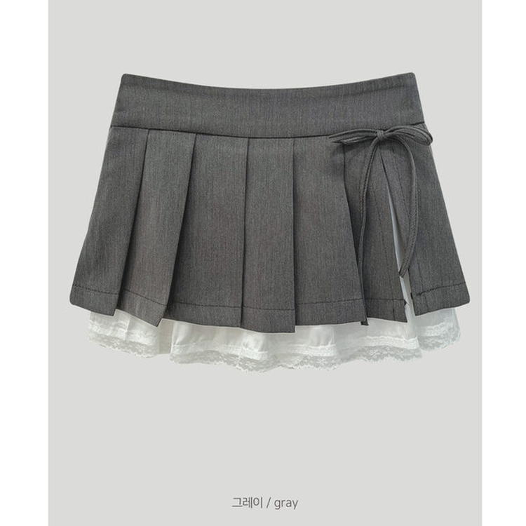 レースプリーツスカート