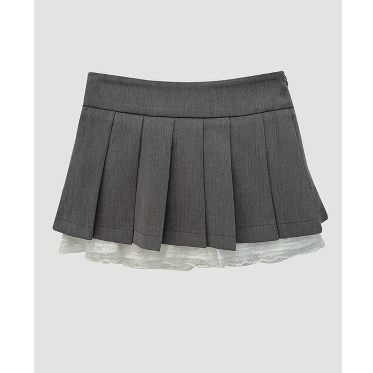レースプリーツスカート