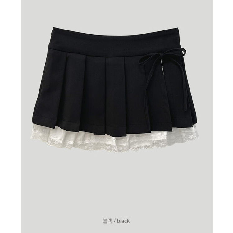 レースプリーツスカート