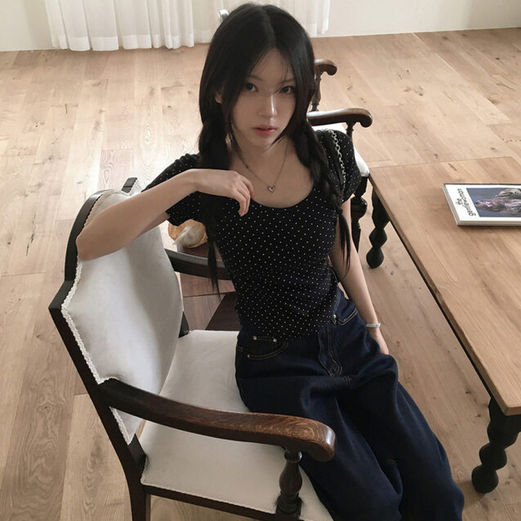 ノンフェイドワイドデニムパンツ DARK DENIM