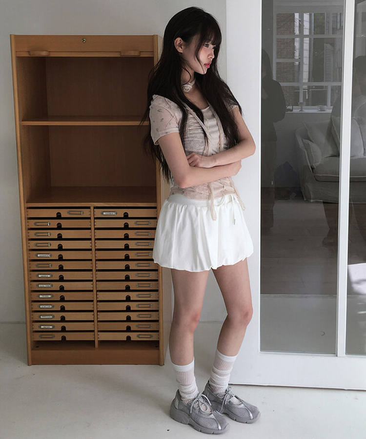 フラワーシャーリング半袖Tシャツ PINK