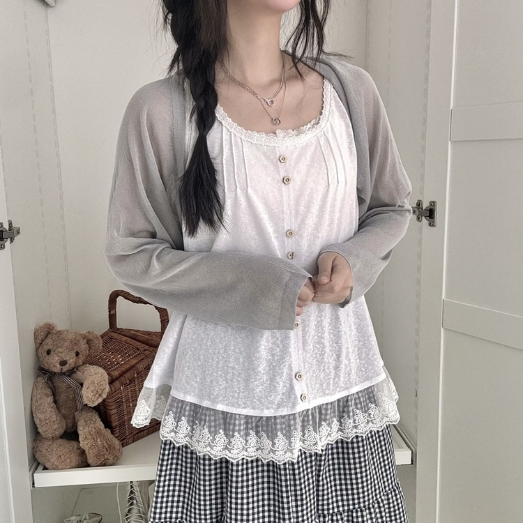 シルバースターチェーンリングネックレス SILVER