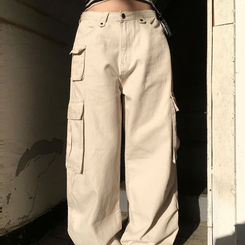 ワイド ウッディマルチカーゴパンツ LIGHT BEIGE