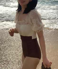 モノキニ 【カップ付き】ヘーゼルモノキニ BROWN