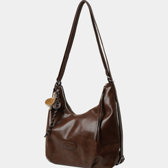 バッグ レザーマルチショルダーバックパック BROWN