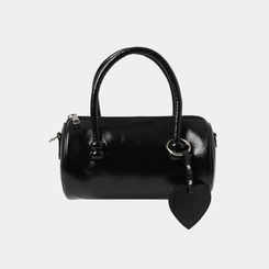 バッグ ハートチャームトートクロスバッグ BLACK