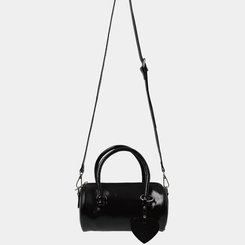 バッグ ハートチャームトートクロスバッグ BLACK