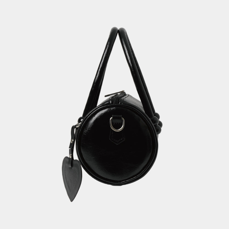 ハートチャームトートクロスバッグ BLACK