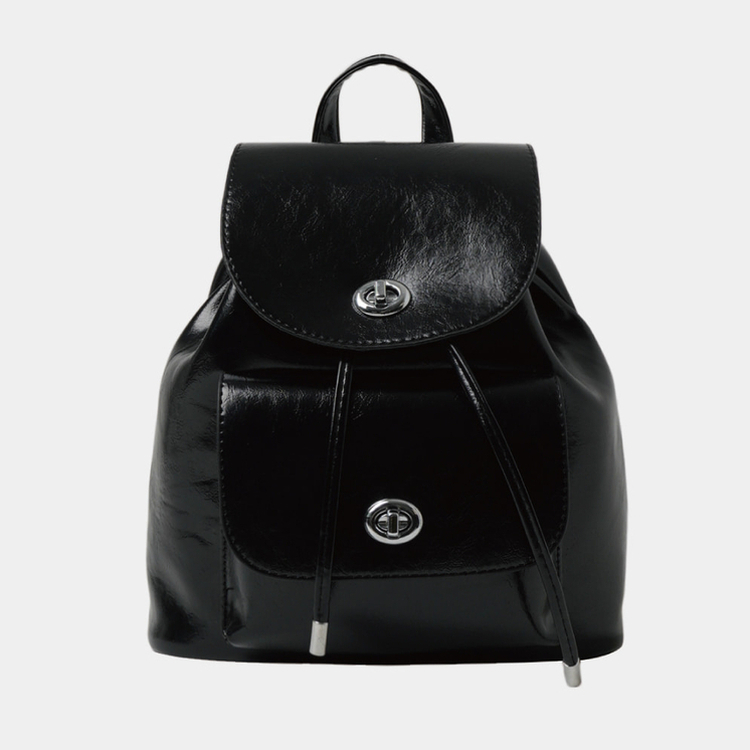 レザーバックルミニバックパック BLACK