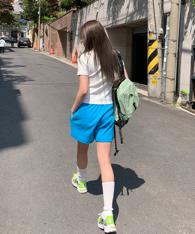 コットンUネック半袖Tシャツ IVORY