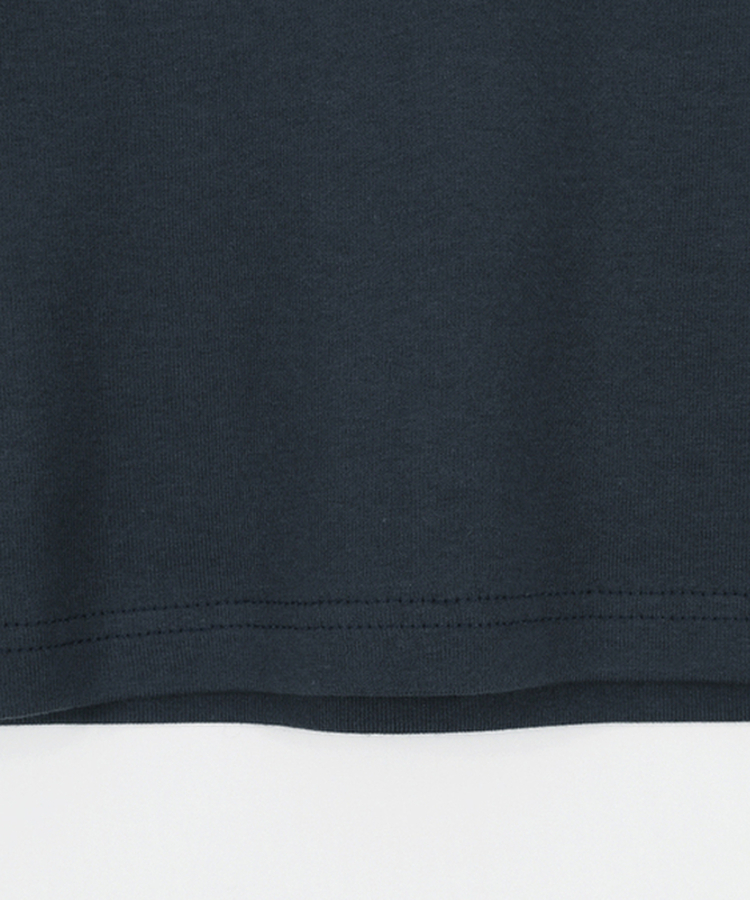 コットンUネック半袖Tシャツ