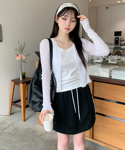 ノースリーブ コットンスリムキャミソール(8color) IVORY