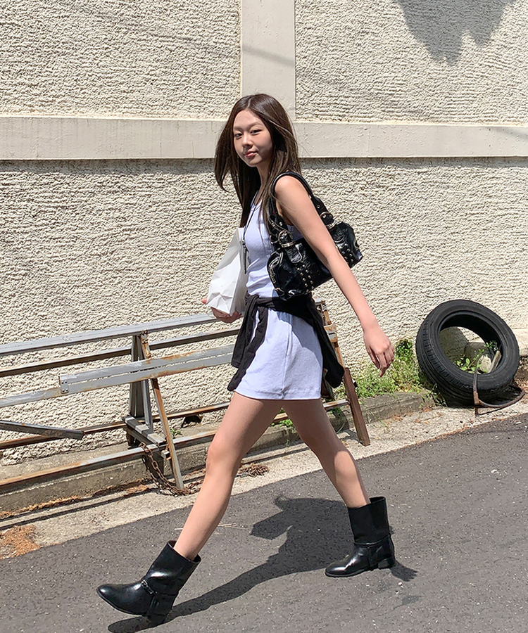 コットンスリムキャミソール(8color) WHITE MELANGE