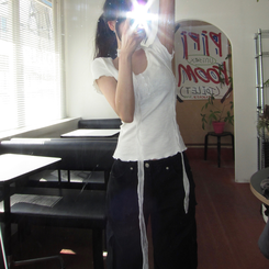 半袖Tシャツ 【タイ付き】レース半袖Tシャツ WHITE